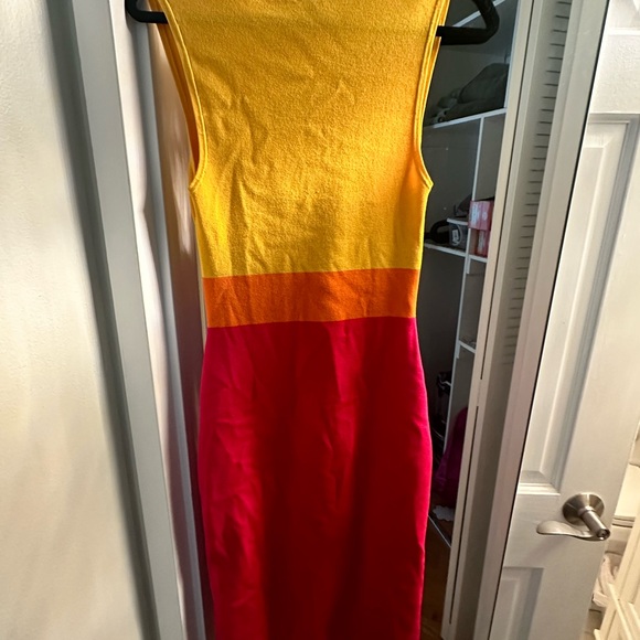 Express dress - yellow, pink, orange, size M - Picture 4 of 4